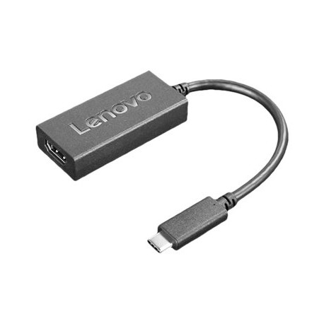 Lenovo - Adattatore video - 24 pin USB-C maschio a HDMI femmina - 24 cm - nero - supporta 4K 60 Hz (3840 x 2160)