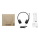 Lenovo - Cuffie con microfono - on-ear - cablato - USB-A - nero - CRU - per ThinkCentre M60q Chromebox- M70t Gen 3- ThinkCentre