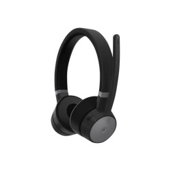 Lenovo Go - Cuffie con microfono - on-ear - Bluetooth - senza fili, cablato - eliminazione rumore attivata - USB-C - nero tuono