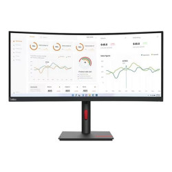 Lenovo ThinkVision T34w-30 - Monitor a LED - curvato - 34" - 3440 x 1440 UWQHD - VA - 350 cd/m² - 3000:1 - 4 ms - HDMI, Display