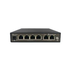 LevelOne FEP-0631 - Switch - unmanaged - 4 x 10/100 (PoE) + 2 x (uplink) 10/100 - desktop - PoE (60 W)