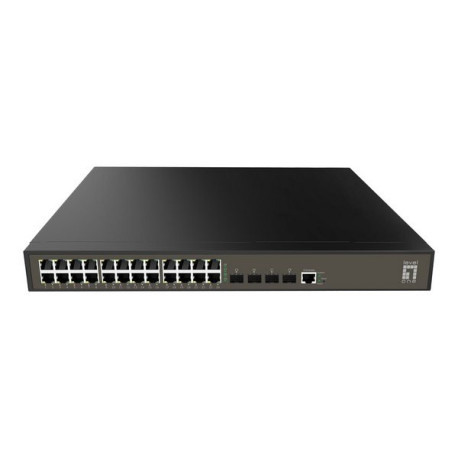 LevelOne GEL-2871 - Switch - gestito - 24 x 10/100/1000 + 4 x combo Gigabit SFP - desktop, montabile su rack