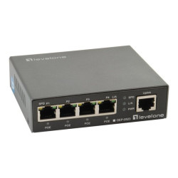 LevelOne GEP-0523 - Switch - 4 x 10/100/1000 (PoE+) + 1 x 10/100/1000 (uplink) - desktop - PoE+ (60 W)