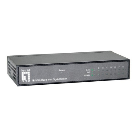 LevelOne GEU-0822 - Switch - 8 x 10/100/1000 - desktop