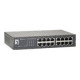 LevelOne GEU-1621 - Switch - unmanaged - 16 x 10/100/1000 - montabile su rack, montaggio a parete