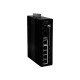 LevelOne IES-0620 - Switch - unmanaged - 4 x 10/100/1000 (PoE+) + 1 x Gigabit SFP + 1 x combo Gigabit SFP - montabile su rail D