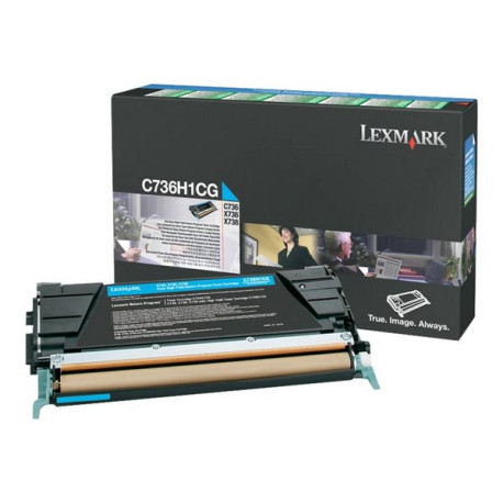 Lexmark - Alta resa - ciano - originale - cartuccia toner LCCP, LRP - per Lexmark C736dn, C736dtn, C736N, X736de, X738de, X738d