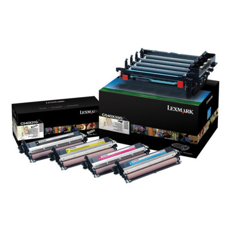 Lexmark - Confezione da 4 - nero, colore (ciano, magenta, giallo) - originale - unità imaging per stampante LCCP - per Lexmark 