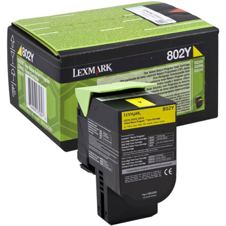 Lexmark - Toner - Giallo - 80C20Y0 - return program - 1.000 pag