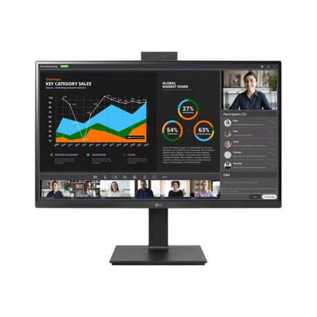 LG 27BQ75QC-B - Monitor a LED - 27" - 2560 x 1440 QHD @ 75 Hz - IPS - 350 cd/m² - 1000:1 - HDR10 - 5 ms - HDMI, DisplayPort, US