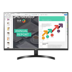 LG 32QN600P-B - QN600P Series - monitor a LED - 32" (31.5" visualizzabile) - 2560 x 1440 QHD @ 75 Hz - IPS - 350 cd/m² - HDR10 