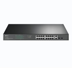 16 gigabit PoE+ RJ45 2 gigabit non-PoE RJ45 and 2 combo gigabit SFP slots High PoE power budget