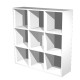 Libreria casellario Rainbow - 9 caselle - 104,1x29,2x103,9 cm - bianco - Artexport