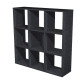 Libreria casellario Rainbow - 9 caselle - 104,1x29,2x103,9 cm - nero venato - Artexport