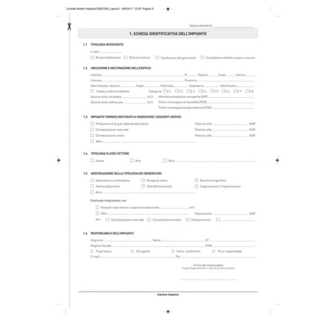 Libretto impianto climatizzazione Emilia Romagna - 297 x 210mm - 48 fogli - Edipro