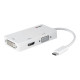 Lindy - Adattatore video esterno - VL100 - USB-C 3.1 - DVI, HDMI, VGA - bianco