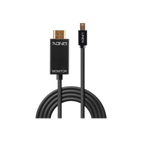 Lindy - Cavo adattatore - Mini DisplayPort maschio a HDMI maschio - 3 m - passivo, supporto 4K