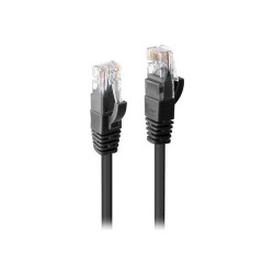 Lindy - Cavo di rete - RJ-45 (M) a RJ-45 (M) - 30 cm - UTP - CAT 6 - stampato, antiaggrovigliamento, bloccato - nero