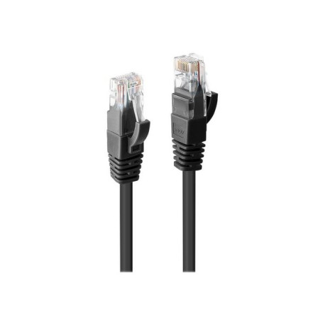 Lindy - Cavo di rete - RJ-45 (M) a RJ-45 (M) - 50 cm - UTP - CAT 6 - stampato, antiaggrovigliamento, bloccato - nero