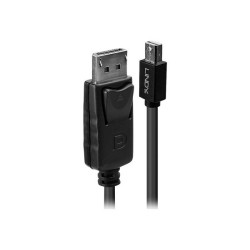 Lindy - Cavo DisplayPort - DisplayPort (M) a Mini DisplayPort (M) - 3 m - chiusura aggancio - nero