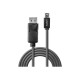 Lindy - Cavo DisplayPort - DisplayPort (M) a Mini DisplayPort (M) - 5 m - chiusura aggancio - nero