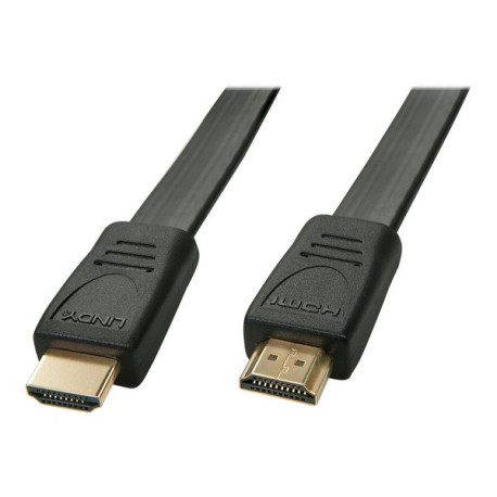 Lindy - Cavo HDMI - HDMI maschio a HDMI maschio - 1 m - schermato - nero - stampato, piatto, supporto 4K