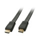 Lindy - Cavo HDMI - HDMI maschio a HDMI maschio - 50 cm - schermato - nero - stampato, piatto, supporto 4K