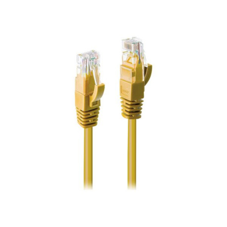 Lindy - Cavo patch - RJ-45 (M) a RJ-45 (M) - 1 m - UTP - CAT 6 - stampato, antiaggrovigliamento, bloccato - giallo