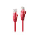 Lindy - Cavo patch - RJ-45 (M) a RJ-45 (M) - 1 m - UTP - CAT 6 - stampato, antiaggrovigliamento, bloccato - rosso