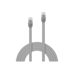 Lindy - Cavo patch - RJ-45 (M) a RJ-45 (M) - 1 m - UTP - CAT 6 - stampato, piatto - grigio