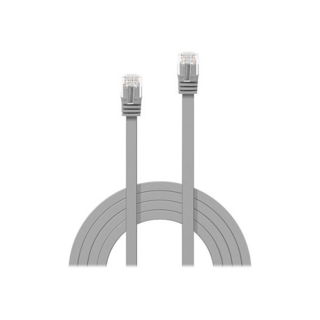 Lindy - Cavo patch - RJ-45 (M) a RJ-45 (M) - 1 m - UTP - CAT 6 - stampato, piatto - grigio