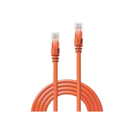 Lindy - Cavo patch - RJ-45 (M) a RJ-45 (M) - 10 m - UTP - CAT 6 - stampato, antiaggrovigliamento, bloccato - arancione