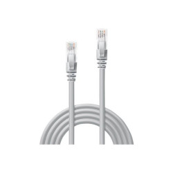 Lindy - Cavo patch - RJ-45 (M) a RJ-45 (M) - 10 m - UTP - CAT 6 - stampato, antiaggrovigliamento, bloccato - grigio