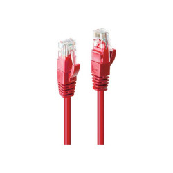 Lindy - Cavo patch - RJ-45 (M) a RJ-45 (M) - 15 m - UTP - CAT 6 - stampato, antiaggrovigliamento, bloccato - rosso