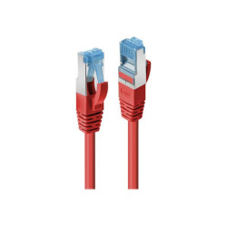 Lindy - Cavo patch - RJ-45 (M) a RJ-45 (M) - 2 m - SFTP, PiMF - CAT 6a - senza alogeni, stampato, antiaggrovigliamento - rosso