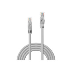 Lindy - Cavo patch - RJ-45 (M) a RJ-45 (M) - 2 m - UTP - CAT 5e - antiaggrovigliamento - grigio