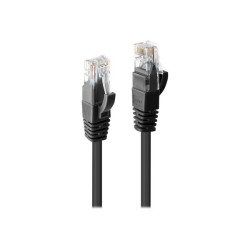 Lindy - Cavo patch - RJ-45 (M) a RJ-45 (M) - 2 m - UTP - CAT 6 - stampato, antiaggrovigliamento - nero