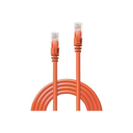 Lindy - Cavo patch - RJ-45 (M) a RJ-45 (M) - 2 m - UTP - CAT 6 - stampato, antiaggrovigliamento, bloccato - arancione