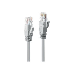 Lindy - Cavo patch - RJ-45 (M) a RJ-45 (M) - 2 m - UTP - CAT 6 - stampato, antiaggrovigliamento, bloccato - grigio