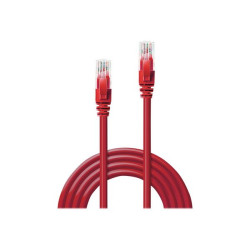 Lindy - Cavo patch - RJ-45 (M) a RJ-45 (M) - 2 m - UTP - CAT 6 - stampato, antiaggrovigliamento, bloccato - rosso