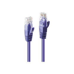 Lindy - Cavo patch - RJ-45 (M) a RJ-45 (M) - 2 m - UTP - CAT 6 - stampato, antiaggrovigliamento, bloccato - viola