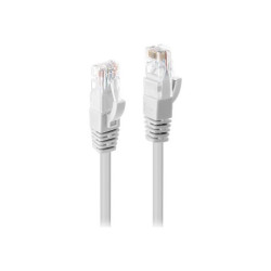 Lindy - Cavo patch - RJ-45 (M) a RJ-45 (M) - 3 m - UTP - CAT 6 - stampato, antiaggrovigliamento, bloccato - bianco