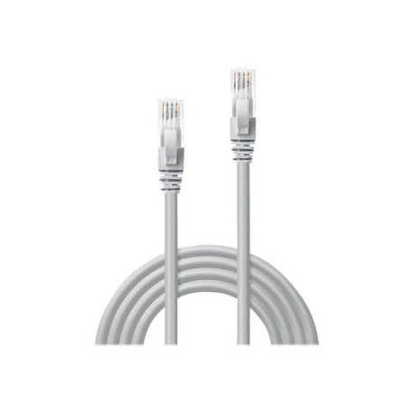 Lindy - Cavo patch - RJ-45 (M) a RJ-45 (M) - 3 m - UTP - CAT 6 - stampato, antiaggrovigliamento, bloccato - grigio