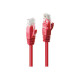 Lindy - Cavo patch - RJ-45 (M) a RJ-45 (M) - 3 m - UTP - CAT 6 - stampato, antiaggrovigliamento, bloccato - rosso