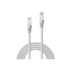 Lindy - Cavo patch - RJ-45 (M) a RJ-45 (M) - 30 cm - UTP - CAT 6 - stampato, antiaggrovigliamento, bloccato - bianco