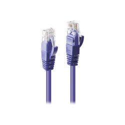 Lindy - Cavo patch - RJ-45 (M) a RJ-45 (M) - 30 cm - UTP - CAT 6 - stampato, antiaggrovigliamento, bloccato - viola