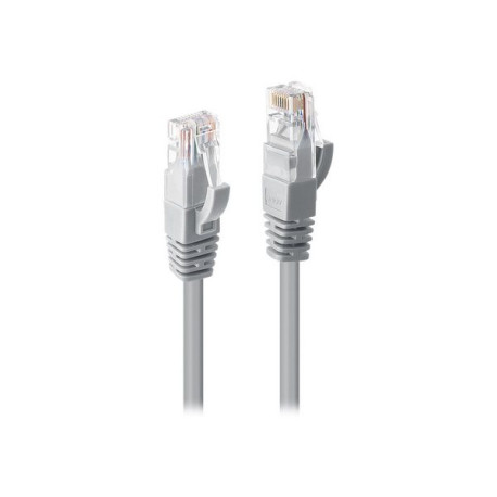 Lindy - Cavo patch - RJ-45 (M) a RJ-45 (M) - 5 m - UTP - CAT 6 - stampato, antiaggrovigliamento, bloccato - grigio