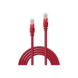 Lindy - Cavo patch - RJ-45 (M) a RJ-45 (M) - 50 cm - UTP - CAT 6 - stampato, antiaggrovigliamento, bloccato - rosso