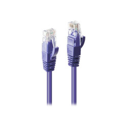 Lindy - Cavo patch - RJ-45 (M) a RJ-45 (M) - 50 cm - UTP - CAT 6 - stampato, antiaggrovigliamento, bloccato - viola