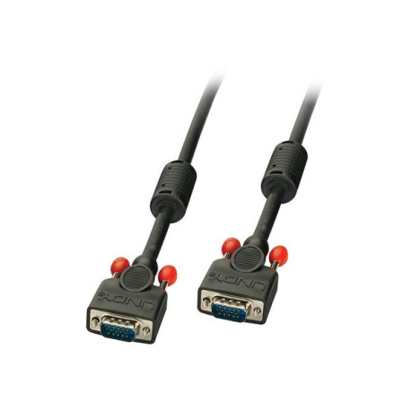 Lindy - Cavo VGA - HD-15 (VGA) (M) a HD-15 (VGA) (M) - 20 m - stampato, viti a serraggio manuale - nero